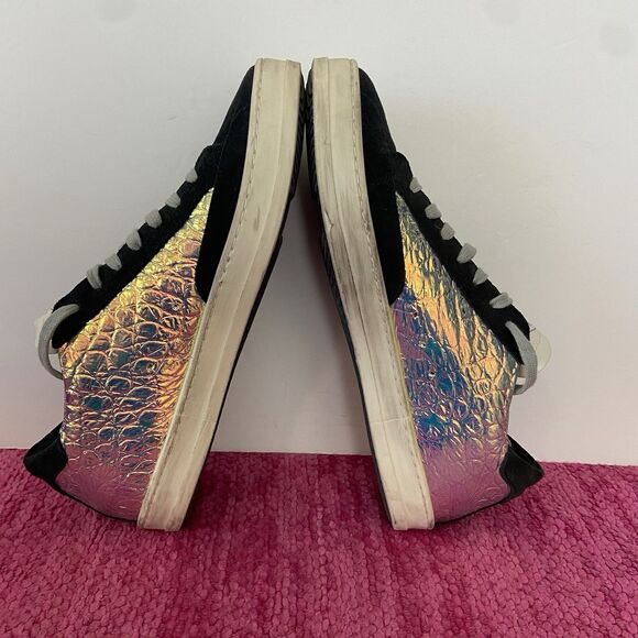 John Nightfall - Women P448 John Low Top Sneakers Iridescent Suede Leather Size EU 37 US Size 6.5-7